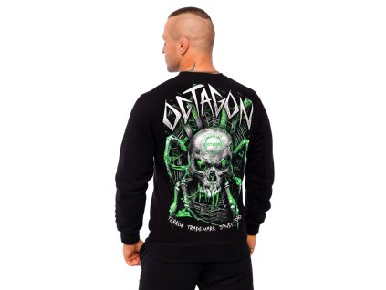 Pánská mikina Octagon bez kapce SPIDERSKULL black (Velikost M)