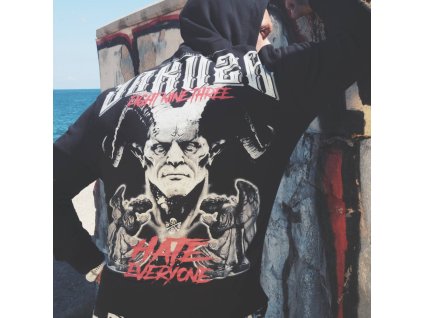 Yakuza Pánská mikina s kapucí Hate 23011 black (Velikost M)