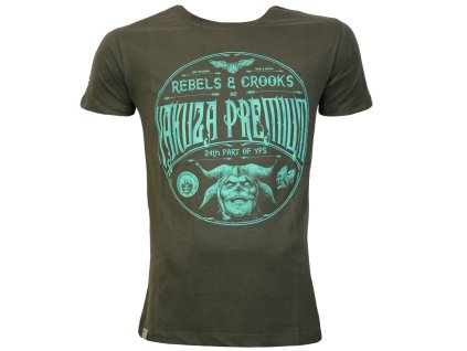 Pánské triko Yakuza Premium YPS 3618 dark olive (Velikost 4XL)