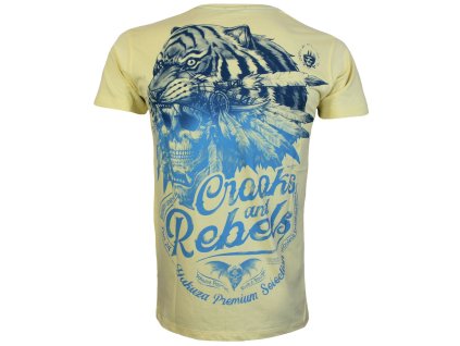 Pánské triko Yakuza Premium YPS 3603 light yellow (Velikost M)