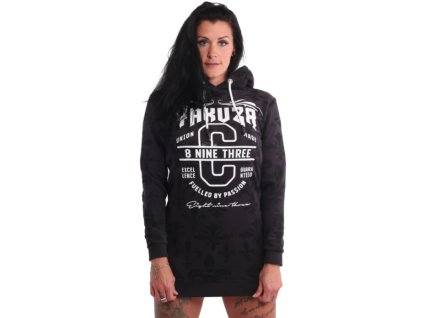 Yakuza Dámská mikina Ccn Allover Hoodie Kleid GKB 19110 anthrazit (Velikost XS)