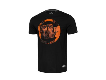 PitBull West Coast - pánské triko ORANGE DOG 24 černé (Velikost M)