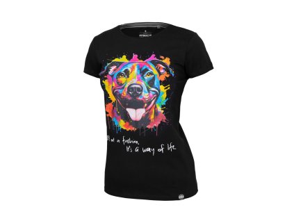 PitBull West Coast - dámské triko WATER COLOR černé (Velikost XS)