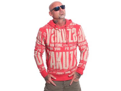 Pánská mikina s kapucí Yakuza Anyone 23006 ribbon red (Velikost M)