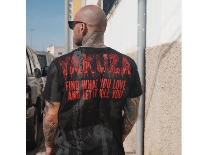 Pánské triko Yakuza Crashed Skull Acid 24032 black (Velikost M)