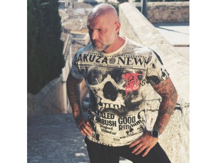 Pánské triko Yakuza Newflash 23042 whitecap gray