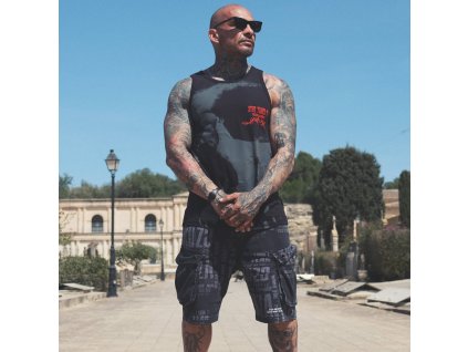 Pánské tílko Yakuza Guns Slim Racer 24043 black (Velikost M)