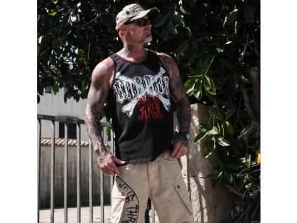 Pánské tílko Yakuza Judge Me Slim 24045 black (Velikost XL)