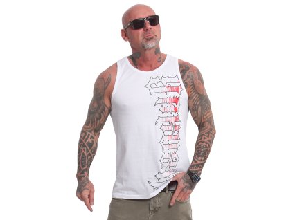 Pánské tílko Yakuza Bloodbrand Slim 24047 white (Velikost M)