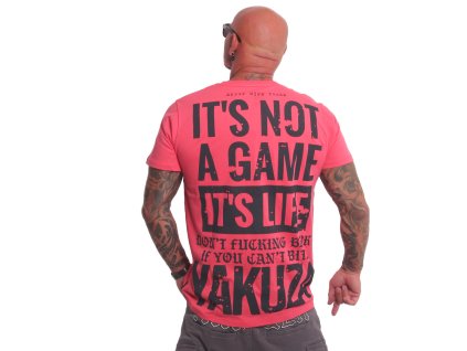 Pánské triko Yakuza Not A Game 24075 geranium (Velikost M)