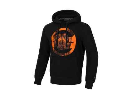 PitBull West Coast - pánská KP mikina ORANGE DOG 24 černá (Velikost M)