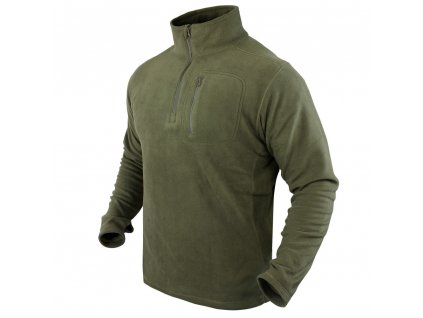 Mikina CONDOR 1/4 ZIP FLEECE ZELENÁ