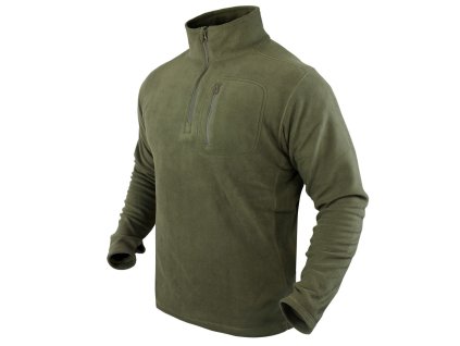Mikina CONDOR 1/4 ZIP FLEECE ZELENÁ (velikost XXL)