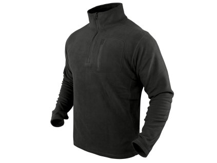 Mikina CONDOR 1/4 ZIP FLEECE ČERNÁ (velikost M)
