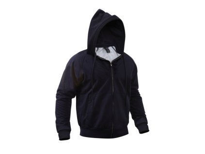Mikina s kapucí THERMAL na zip NÁMOŘNICKÁ MODRÁ (velikost XXL)