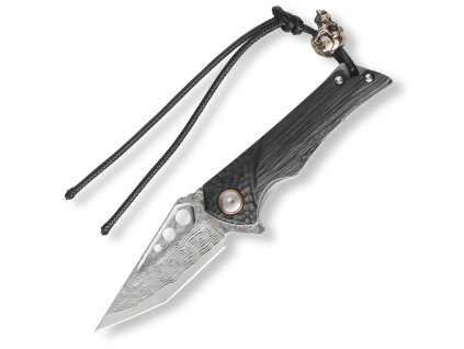 Lovecký zavírací damaškový nůž Dellinger Ebony Silver  + Doprava zdarma na další nákup