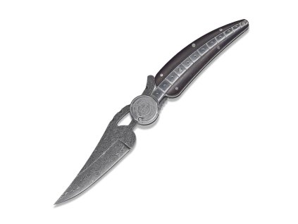 3840 zaviraci stylovy nuz zvostra indian pirko s kozenym pouzdrem