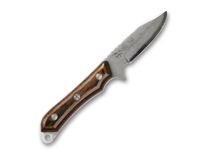 3912 13 pevny japonsky lovecky nuz kanetsune seseragi drop blue steel s kozenym pouzdrem