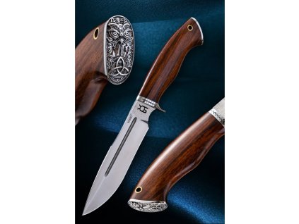 Lovecký nůž SOK M390 Powder Steel, kožené pouzdro