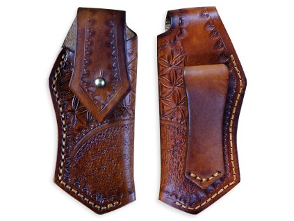 4185 stylove kozene pouzdro na opasek pro zaviraci nuz