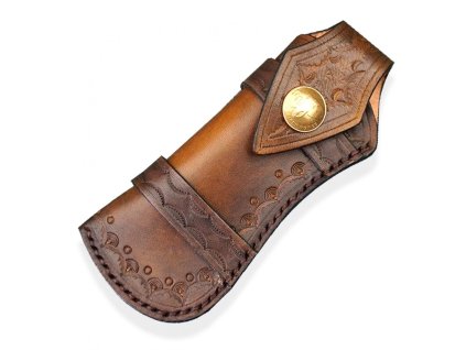 4389 prakticke kozene pouzdro na opasek k zaviracimu loveckemu nozi