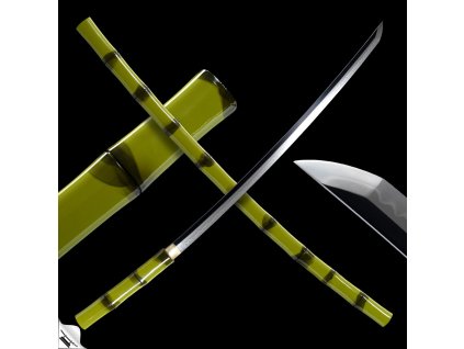 5091 japanese take shikomizue zeleny bambus t 10 steel real choji hamon