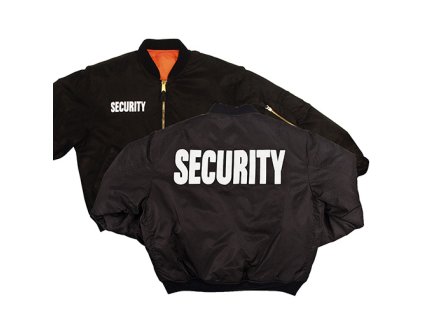 Bunda SECURITY MA1 FLIGHT ČERNÁ (velikost 3XL)