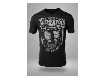 Pánské tričko Česká krev ANTHROPOID (Velikost XL)
