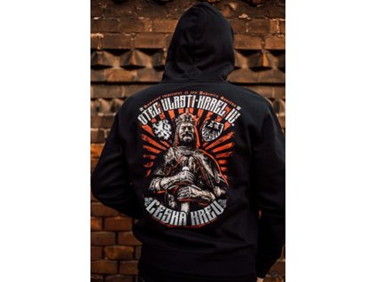 Pánská mikina se zipem Česká krev KAREL IV (Velikost L)