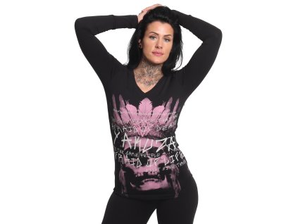 Dámské triko Yakuza Afraid Slim Longsleeve 24135 black (Velikost XS)