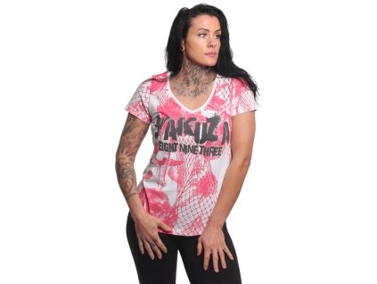 Dámské triko Yakuza Mesh Rose 24132 white (Velikost XS)