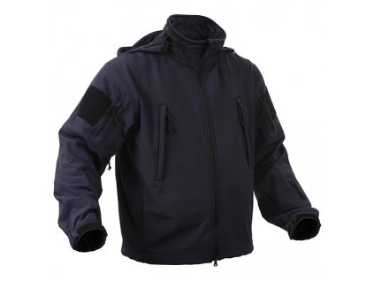 Bunda TACTICAL s kapucí softshell TMAVĚ MODRÁ  + Doprava zdarma na další nákup