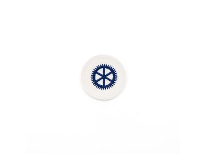 Nášivka námořních jednotek NVA kruh ozubené kolo BÍLÁ