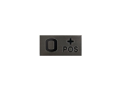 Nášivka IR krevní skupina VELCRO 0 + POS ČERNO/ZELENÁ