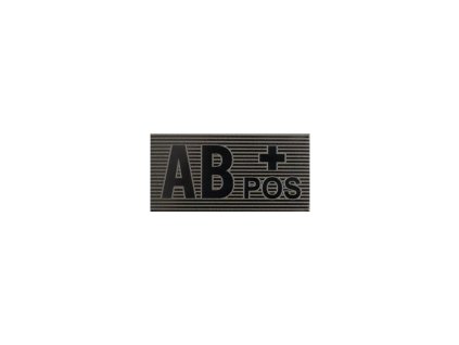 Nášivka IR krevní skupina VELCRO AB + POS ČERNO/ZELENÁ