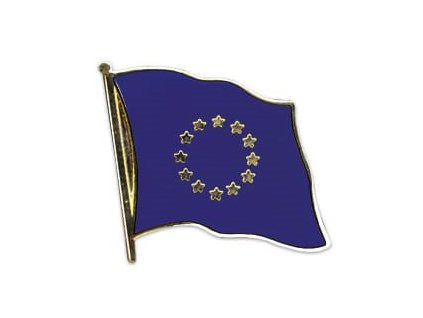 Odznak vlajka EU - Evropské Unie vlající