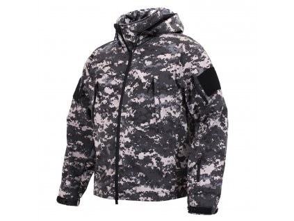 Bunda TACTICAL s kapucí softshell DIGITAL URBAN  + Doprava zdarma na další nákup