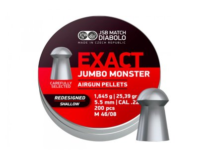 Diabolo JSB Exact Jumbo Monster Redesigned Shallow 5,52mm 200ks