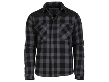 Košile LUMBER se zipem zateplená ČERNÁ/ŠEDÁ (velikost 3XL)