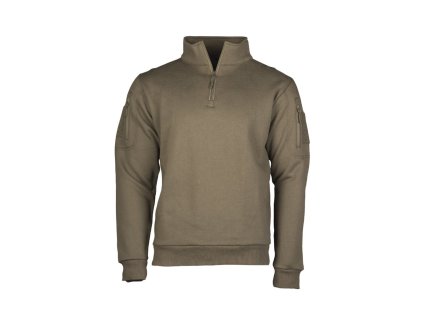 Mikina TACTICAL roláková 3/4 zip RANGER GREEN (velikost 3XL)