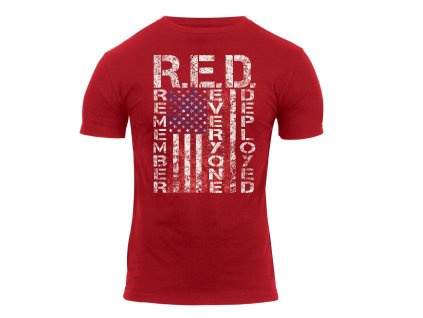 Triko ATHLETIC FIT R.E.D. krátký rukáv ČERVENÉ