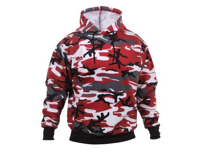 Mikina s kapucí RED CAMO (velikost S)