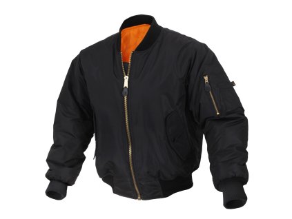 Bunda bomber ENHANCED MA1 FLIGHT ČERNÁ (velikost 3XL)