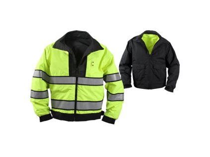 Bunda REFLEXNÍ oboustranná VODĚODOLNÁ ŽLUTÁ/ČERNÁ (velikost 3XL)