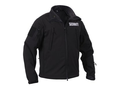 Bunda softshell SECURITY s kapucí ČERNÁ (velikost XXL)