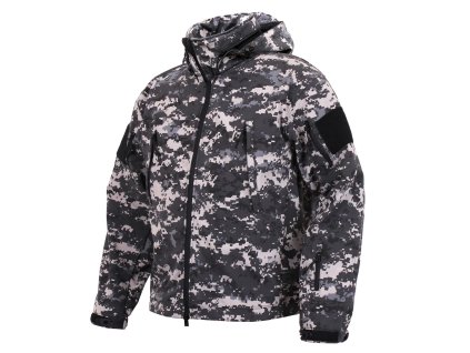 Bunda TACTICAL s kapucí softshell DIGITAL URBAN (velikost M)