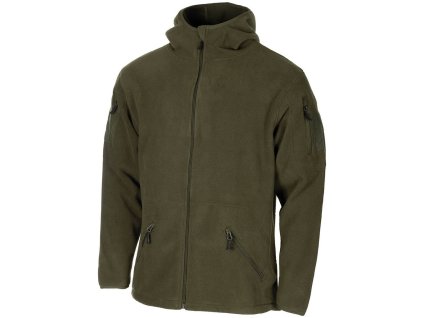 Mikina FLEECE na zip s kapucí TACTICAL ZELENÁ (velikost 3XL)