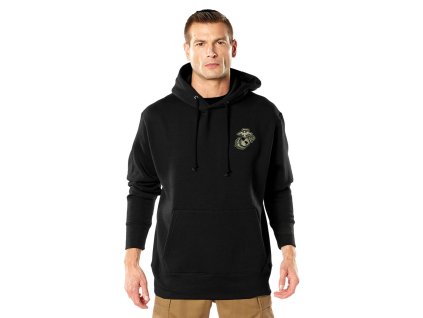 Mikina USMC DOGS OF WAR s kapucí ČERNÁ (velikost 3XL)