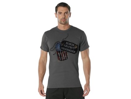 Triko HONOR RESPECT REMEMBER ŠEDÉ (velikost 3XL)