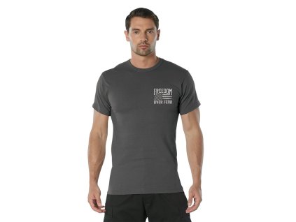 Triko FREEDOM OVER FEAR ŠEDÉ (velikost 3XL)